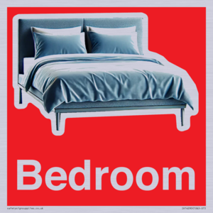 Bedroom Dementia Sign Red